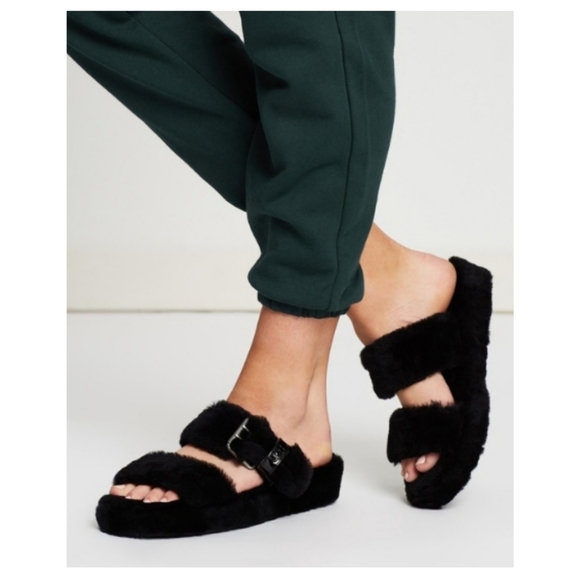 UGG Shoes - NEW Ugg Fuzz Yeah Furry Band Platform Slide
